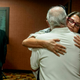 Tanya Gersh hugs her father after the hearing on July 11.
